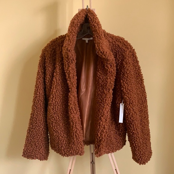 Style Me Jackets & Blazers - ✂️ NWT Rust Sherpa Stacked Collar Jacket
